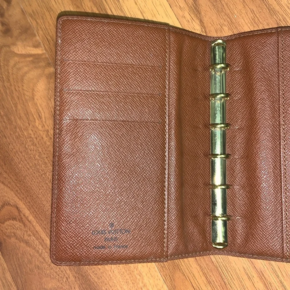 Authentic Louis Vuitton Small Ring Agenda Cover